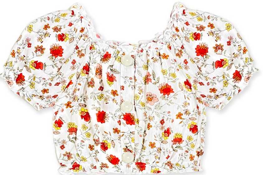 Judy crepe Floral skirt set