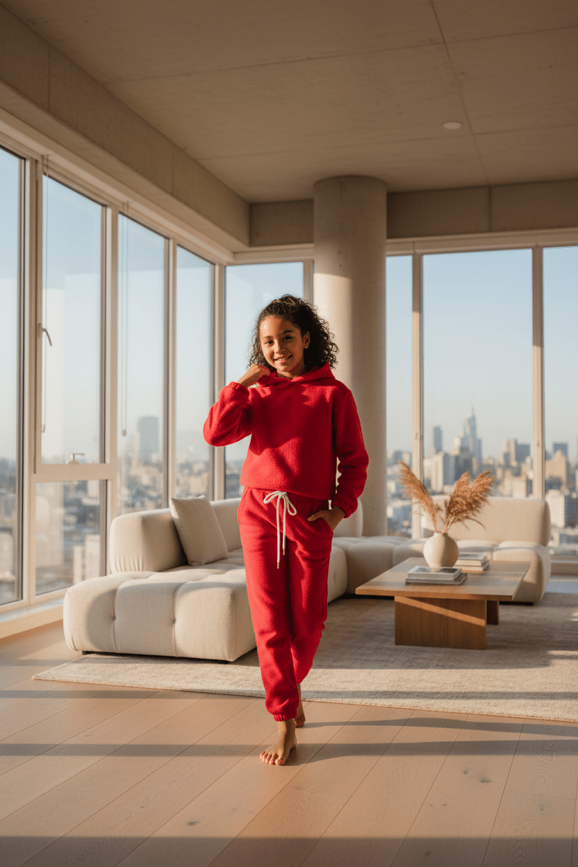 Girl's 2 - Piece Ribbed Jogger Set - Comfort & Style - ADAEZE'S BOUTIQUEKids ClothingADAEZE'S BOUTIQUE03455420Person wearing a red outfit with a blurred outdoor backgroundPerson wearing a red outfit with a blurred outdoor backgroundRed7 - 14