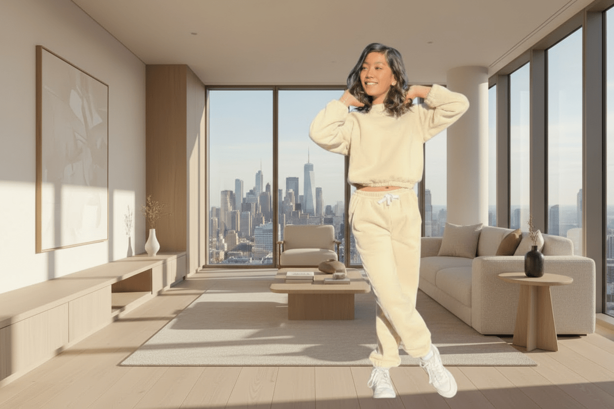 Girl's 2 - Piece Ribbed Jogger Set - Comfort & Style - ADAEZE'S BOUTIQUEKids ClothingADAEZE'S BOUTIQUE03389884Person wearing a beige tracksuit outdoors with greenery in the backgroundPerson wearing a beige tracksuit outdoors with greenery in the backgroundBeige7 - 14