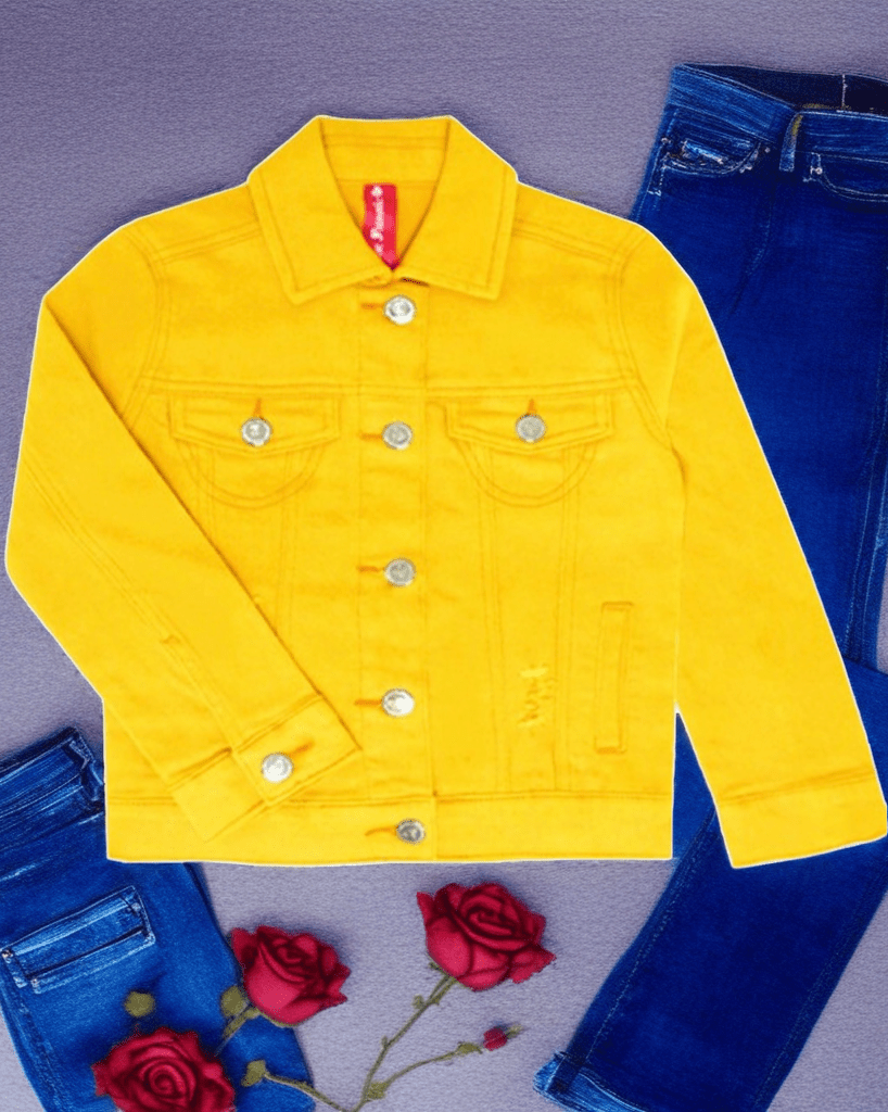 Girl's yellow Wash Denim Jacket - ADAEZE'S BOUTIQUEADAEZE'S BOUTIQUE91146172Girl's yellow Wash Denim JacketGirl's yellow Wash Denim JacketS6/7