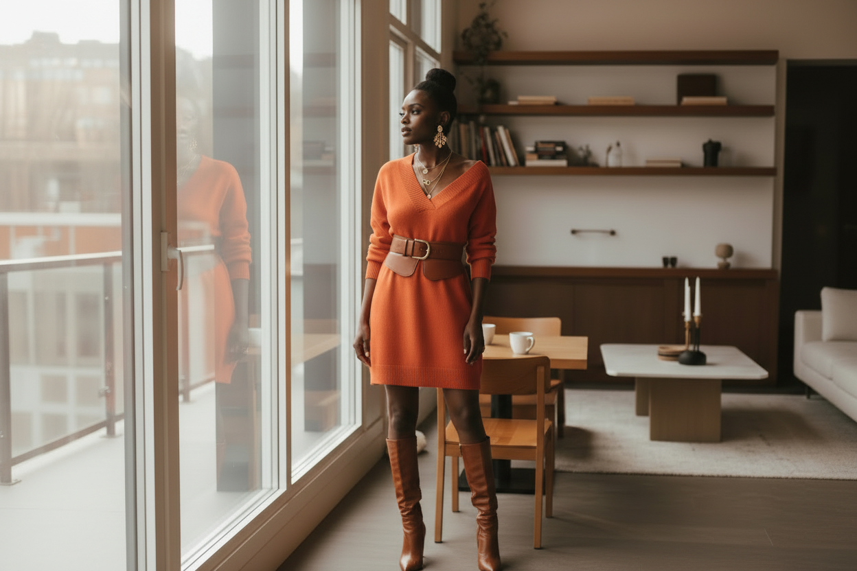 Knit long sleeve Dress - ADAEZE'S BOUTIQUEActivewear,Adaeze's BoutiqueSC2209684911292Knit long sleeve DressKnit long sleeve DressOrangesmall