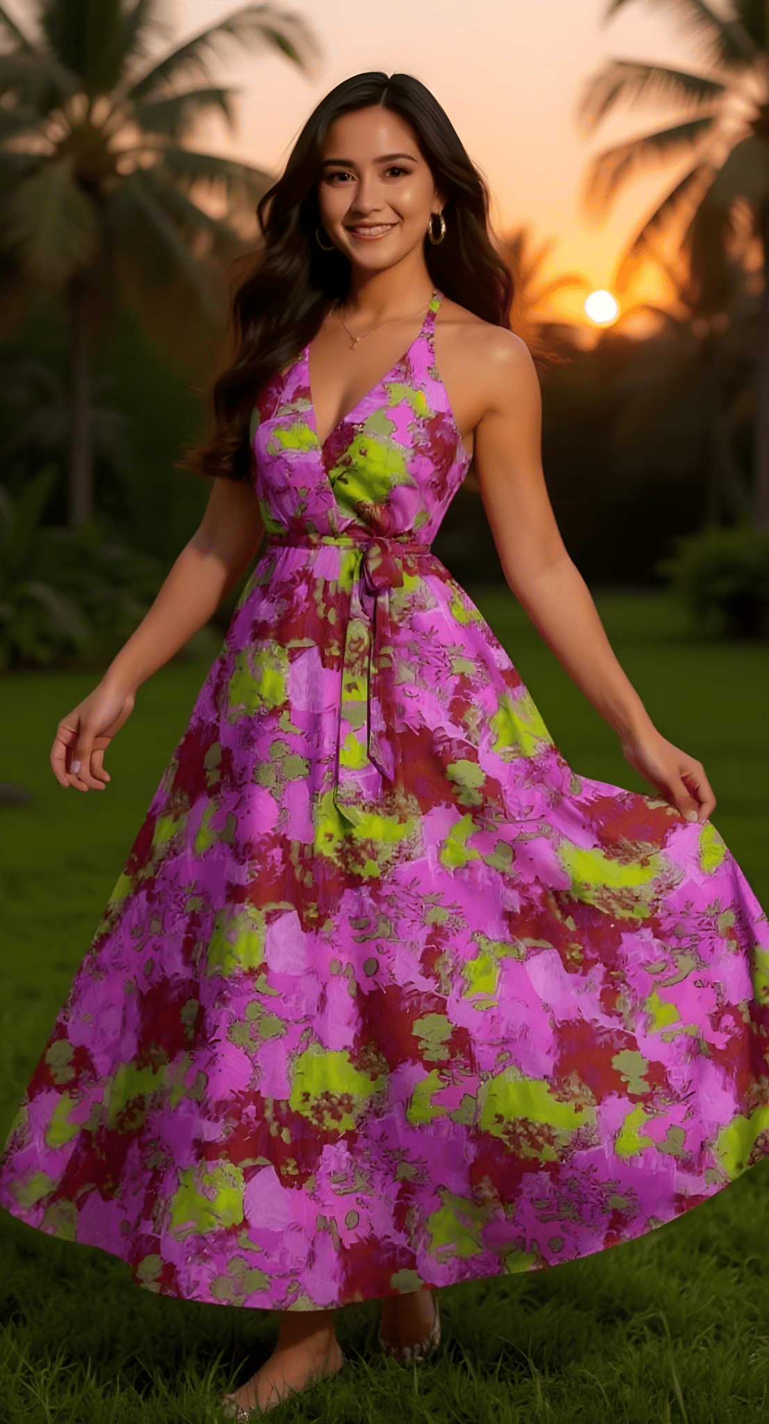 Pink Satin Print Backless Halter Dress - ADAEZE'S BOUTIQUEAdaeze's Boutique51007164Pink Satin Print Backless Halter DressPink Satin Print Backless Halter Dress3XL