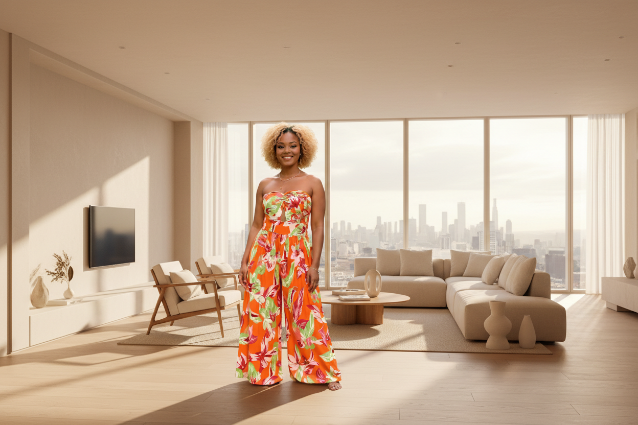 Print Bouffant Jumpsuit. - ADAEZE'S BOUTIQUEADAEZE'S BOUTIQUE85971132Print Bouffant Jumpsuit.Print Bouffant Jumpsuit.FloralXL