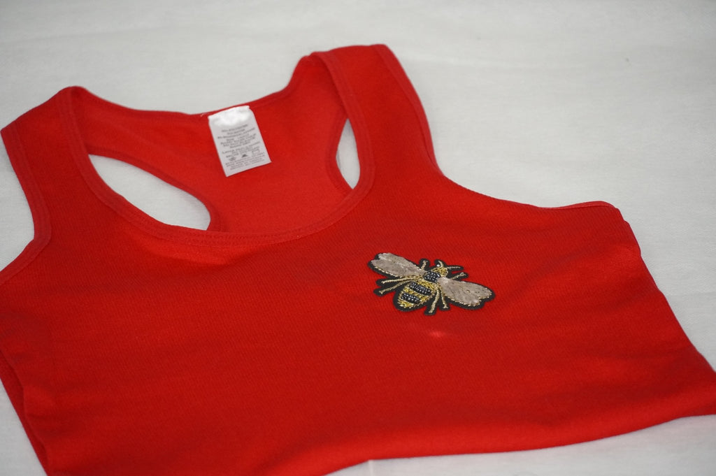Bee Patch Tank Top - ADAEZE'S BOUTIQUETank TopAdaeze's BoutiqueSC29943985852Bee Patch Tank TopBee Patch Tank TopRedOne Size