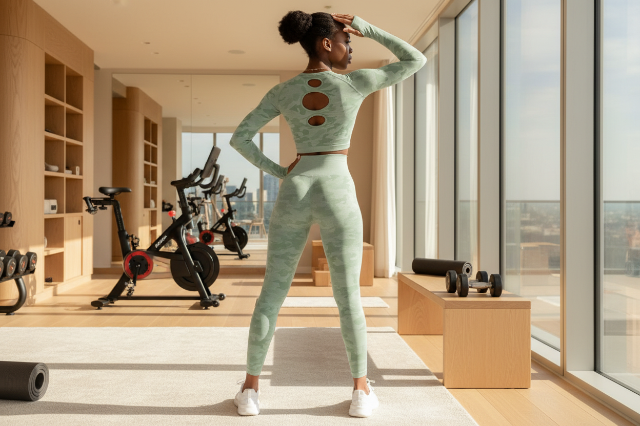 Camo Hollow Back Long sleeve seamless Crop top - ADAEZE'S BOUTIQUESportswear Long Sleeve crop TopAdaeze's BoutiqueJc001879379110Camo Hollow Back Long sleeve seamless Crop topCamo Hollow Back Long sleeve seamless Crop topCamo GreenM