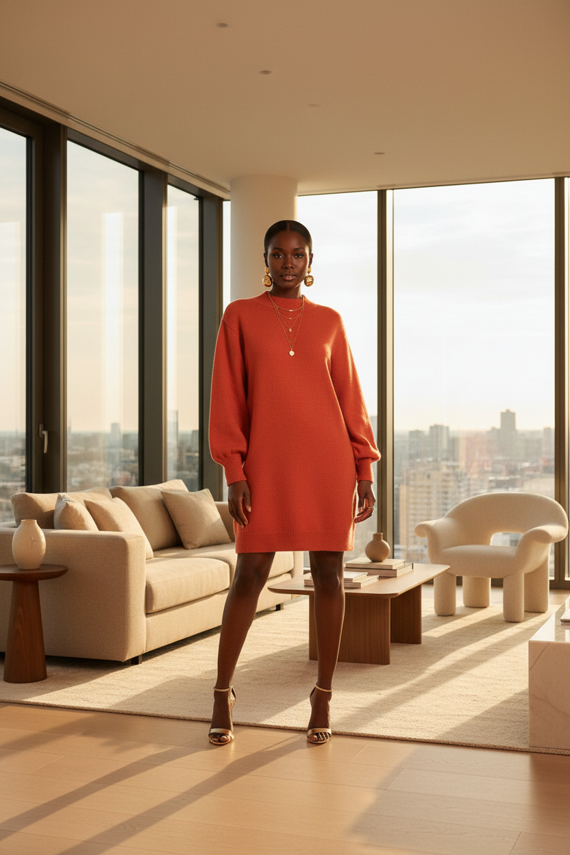 Knit long sleeve Dress - ADAEZE'S BOUTIQUEActivewear,Adaeze's BoutiqueSC2209684911292Knit long sleeve DressKnit long sleeve DressOrangesmall