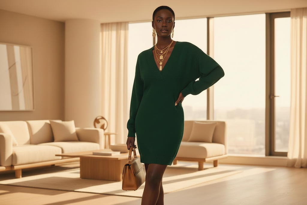 Knit long sleeve Dress - ADAEZE'S BOUTIQUEActivewear,Adaeze's BoutiqueSC2209692316860Knit long sleeve DressKnit long sleeve DressOrangesmall