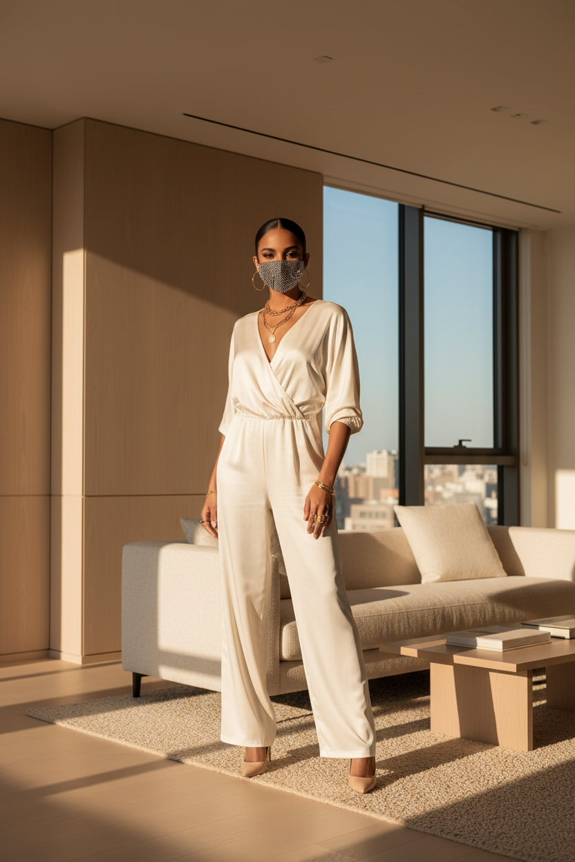 Rhinestone Chic Crystal Bling face Mask - ADAEZE'S BOUTIQUEApparel & AccessoriesShelegances curvesSC127689458876Rhinestone Chic Crystal Bling face MaskRhinestone Chic Crystal Bling face MaskBlackone size