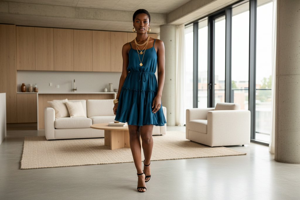 Spaghetti strap Dress - ADAEZE'S BOUTIQUEApparel & AccessoriesAdaeze's BoutiqueSCO911295-C57082300Spaghetti strap DressSpaghetti strap Dressdeep Bluesmall