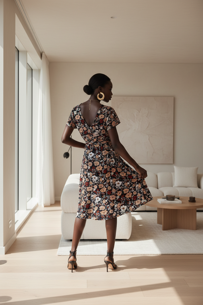 Wrap Floral Printed Dress - ADAEZE'S BOUTIQUEApparel & AccessoriesAdaeze's BoutiqueSC204233-c-128221628Wrap Floral Printed DressWrap Floral Printed DressBlackSmall