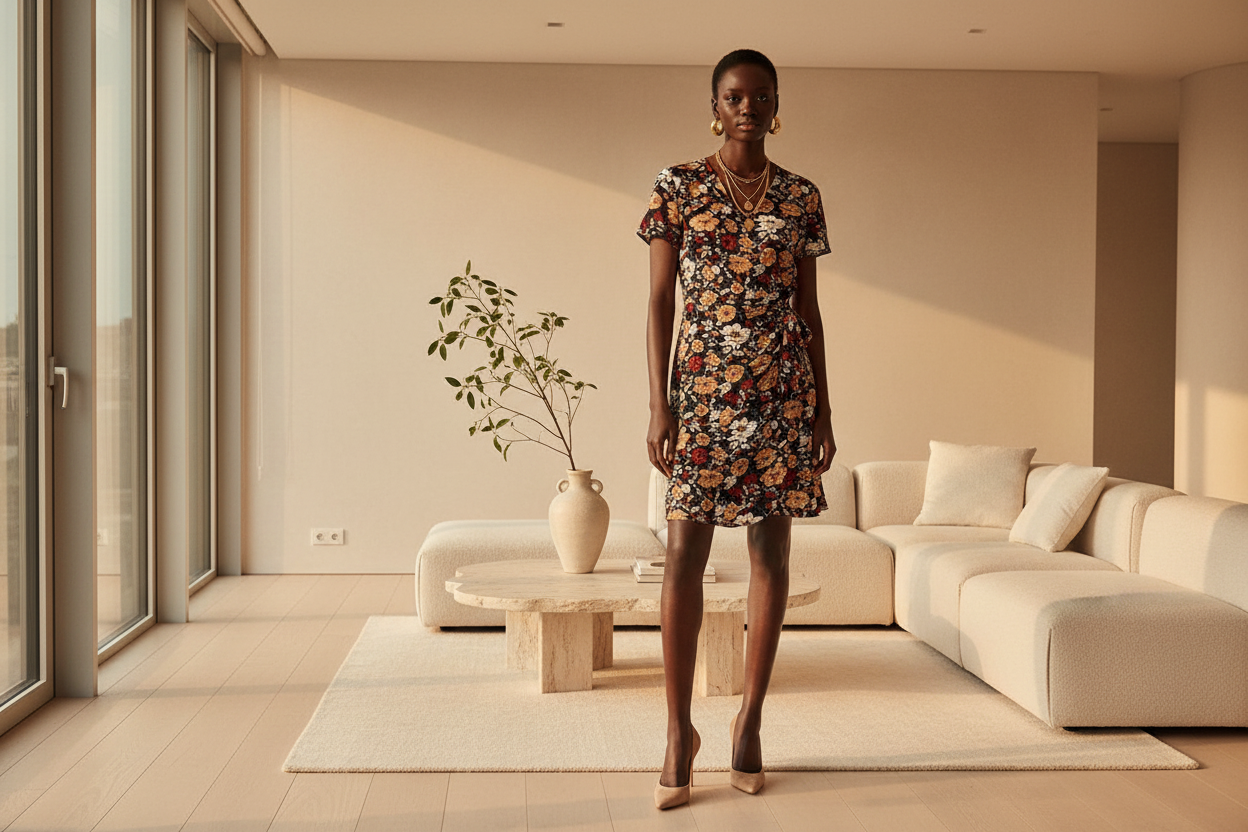 Wrap Floral Printed Dress - ADAEZE'S BOUTIQUEApparel & AccessoriesAdaeze's BoutiqueSC204233-c-128221628Wrap Floral Printed DressWrap Floral Printed DressBlackSmall